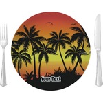 Tropical Sunset Glass Lunch / Dinner Plate 10" (Personalized)