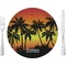Tropical Sunset 10" Glass Lunch / Dinner Plates - Single or Set (Personalized)