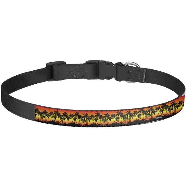 Custom Tropical Sunset Dog Collar - Large (Personalized)