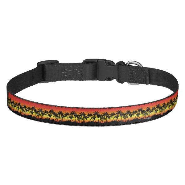 Custom Tropical Sunset Dog Collar (Personalized)