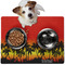 Tropical Sunset Dog Food Mat - Medium w/ Name or Text