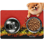 Tropical Sunset Dog Food Mat - Small w/ Name or Text