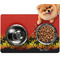 Tropical Sunset Dog Food Mat - Small w/ Name or Text