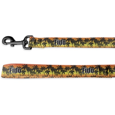 Tropical Sunset Deluxe Dog Leash - 4 ft (Personalized)