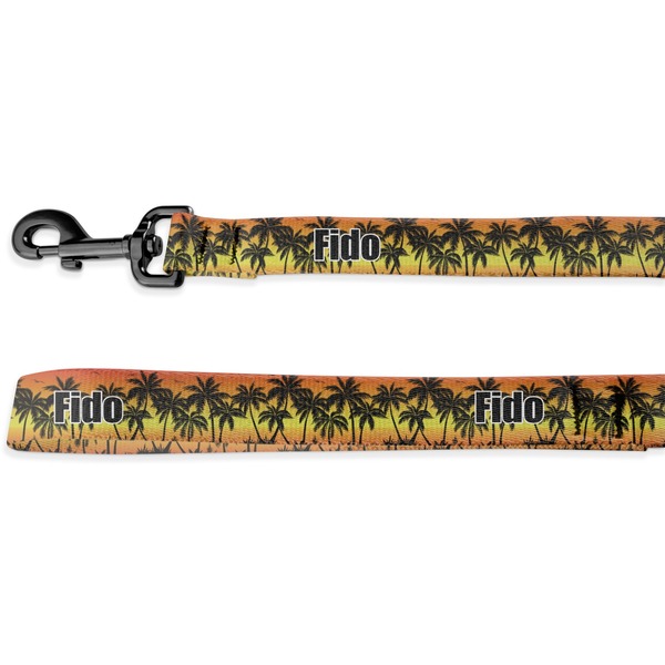 Custom Tropical Sunset Deluxe Dog Leash - 4 ft (Personalized)