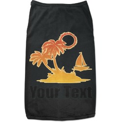 Tropical Sunset Black Pet Shirt (Personalized)