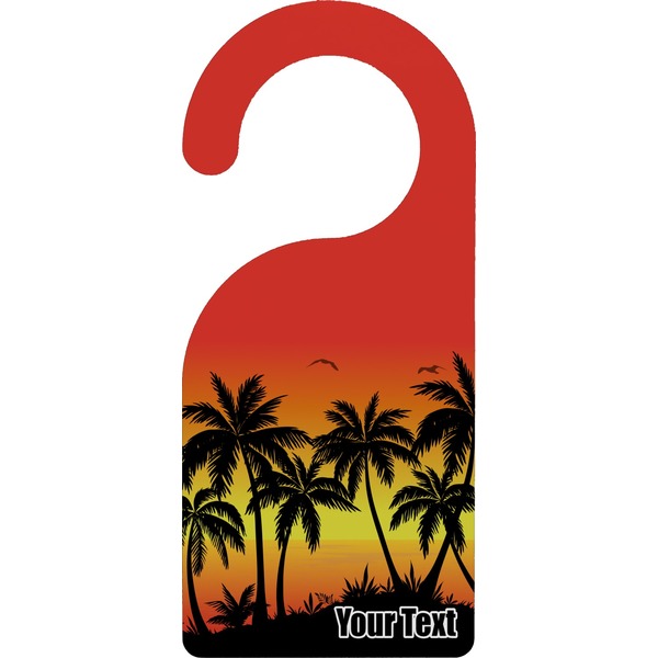 Custom Tropical Sunset Door Hanger (Personalized)