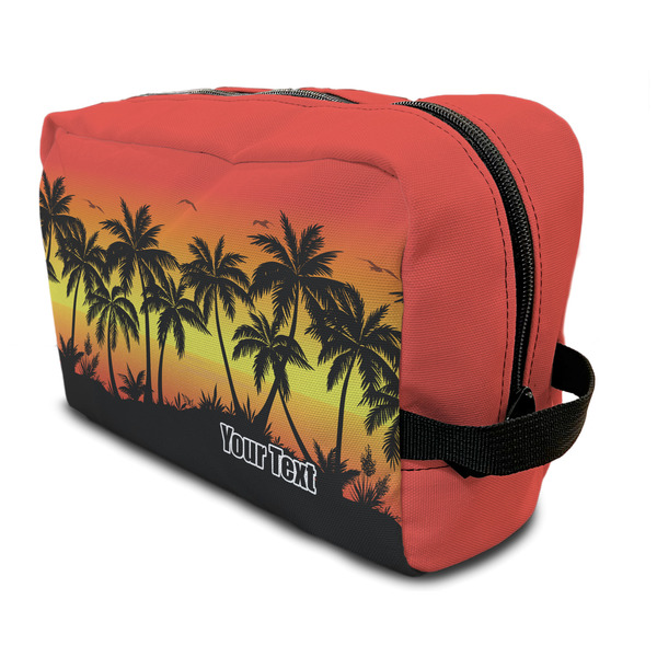 Custom Tropical Sunset Toiletry Bag / Dopp Kit (Personalized)