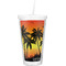 Tropical Sunset Double Wall Tumbler with Straw (Personalized)