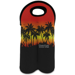 Tropical Sunset Wine Tote Bag (2 Bottles) (Personalized)