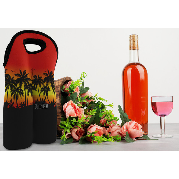 Tropical Sunset Double Wine Tote - LIFESTYLE (new)
