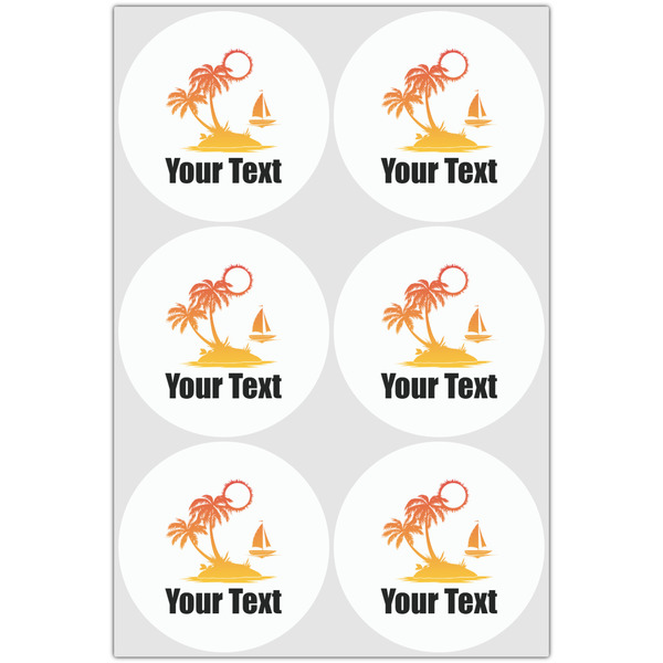 Tropical Sunset Drink Topper - XLarge - Set of 6