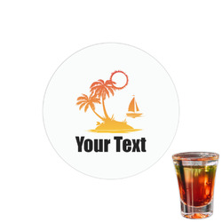 Tropical Sunset Printed Drink Topper - 1.5" (Personalized)
