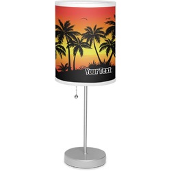 Tropical Sunset 7" Drum Lamp with Shade Polyester (Personalized)