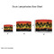 Tropical Sunset Drum Lampshades - Sizing Chart