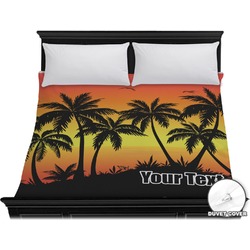 Tropical Sunset Duvet Cover - King (Personalized)