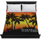 Tropical Sunset Duvet Cover - Queen - On Bed - No Prop