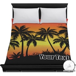 Tropical Sunset Duvet Cover - Full / Queen (Personalized)