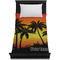 Tropical Sunset Duvet Cover - Twin - On Bed - No Prop