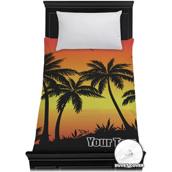 Tropical Sunset Duvet Cover - Twin XL (Personalized)