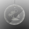 Tropical Sunset Engraved Glass Ornament - Round (Front)