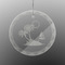 Tropical Sunset Engraved Glass Ornament - Round