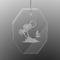 Tropical Sunset Engraved Glass Ornament - Octagon