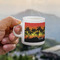 Tropical Sunset Espresso Cup - 3oz LIFESTYLE (new hand)
