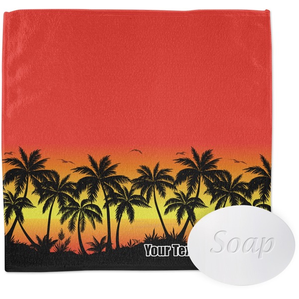 Custom Tropical Sunset Washcloth (Personalized)