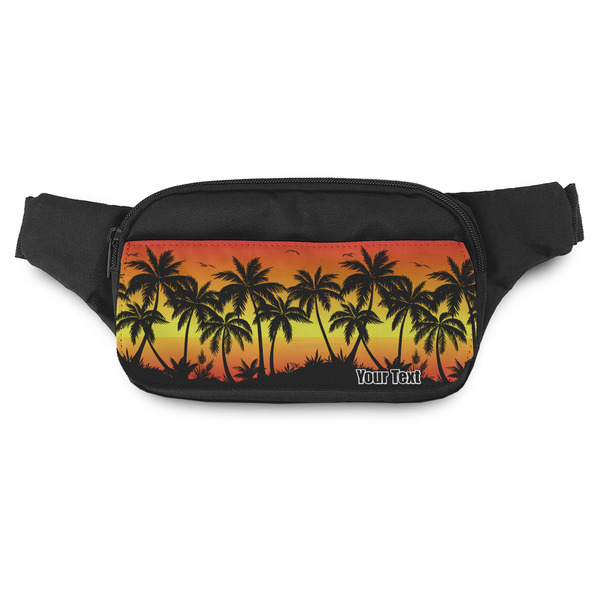 Custom Tropical Sunset Fanny Pack - Modern Style (Personalized)