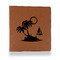 Tropical Sunset Leather Binder - 1" - Rawhide - Front View