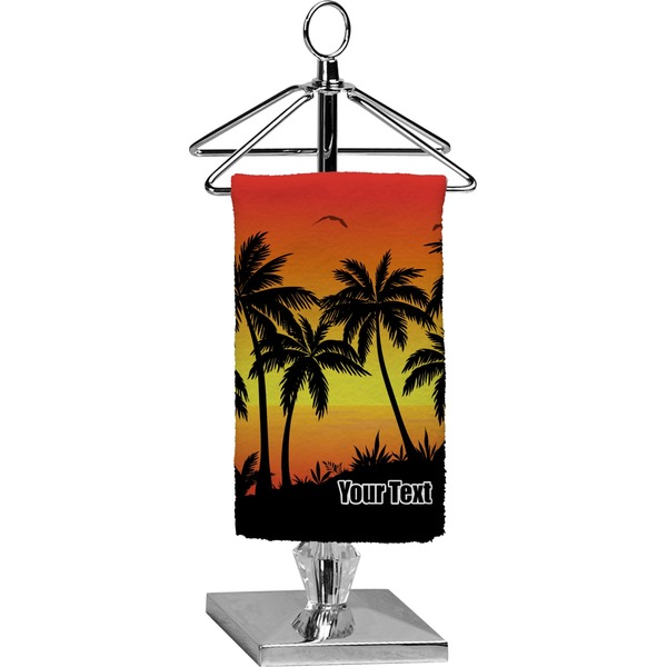Custom Tropical Sunset Finger Tip Towel - Full Print (Personalized)