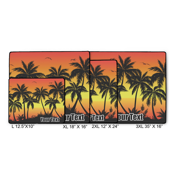 Tropical Sunset Gaming Mats - SIZE CHART
