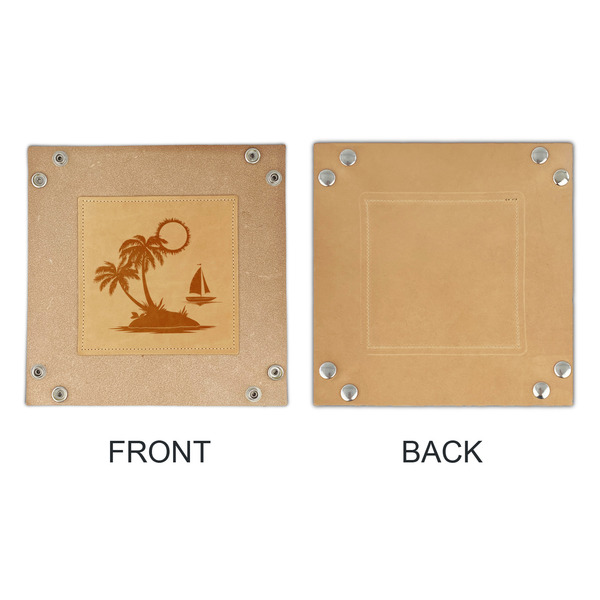 Tropical Sunset Genuine Leather Valet Trays - APPROVAL
