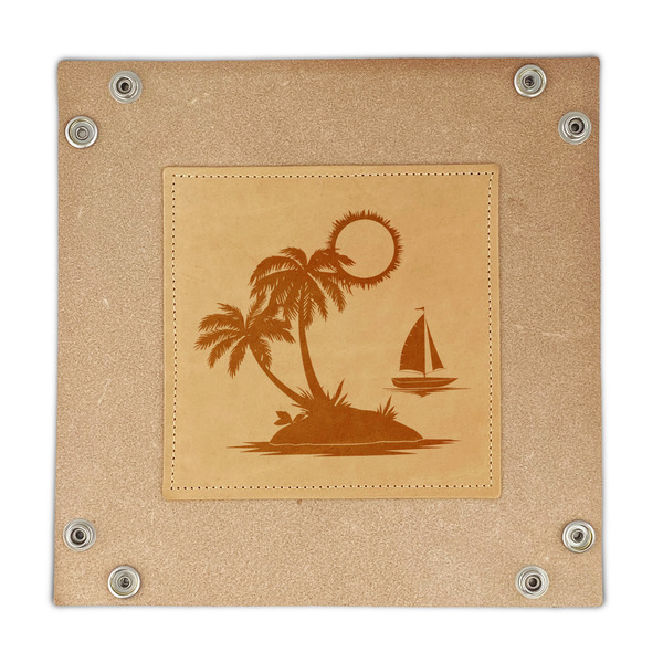 Tropical Sunset Genuine Leather Valet Trays - FRONT