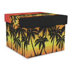 Tropical Sunset Gift Box with Lid - Canvas Wrapped - Large (Personalized)