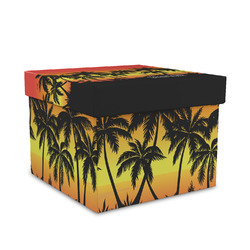 Tropical Sunset Gift Box with Lid - Canvas Wrapped - Medium (Personalized)