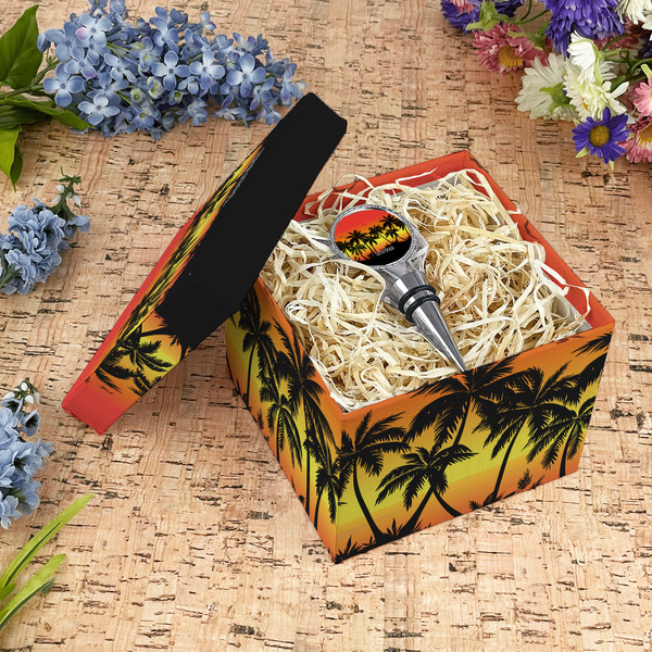 Tropical Sunset Gift Boxes with Lid - Canvas Wrapped - Medium - In Context