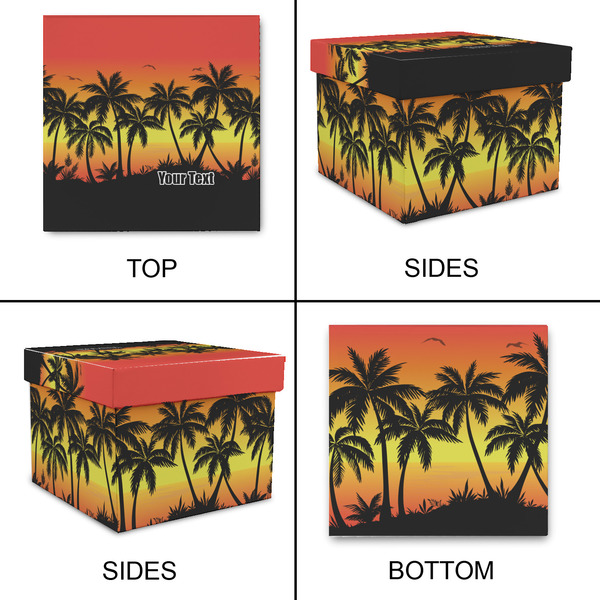 Tropical Sunset Gift Boxes with Lid - Canvas Wrapped - X-Large - Approval