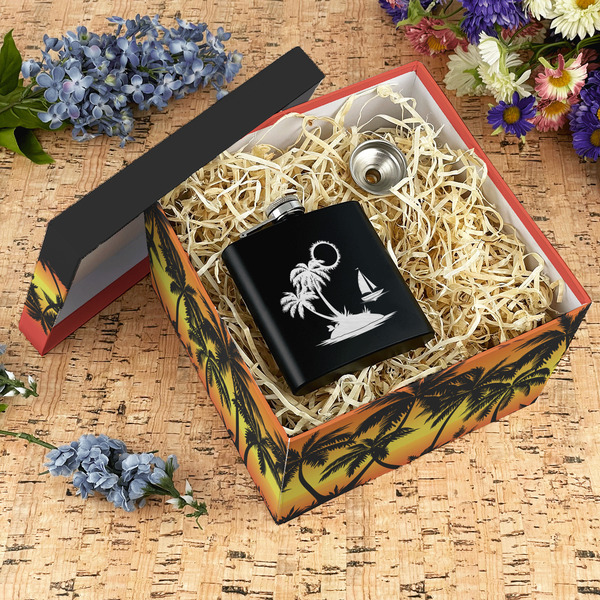 Tropical Sunset Gift Boxes with Lid - Canvas Wrapped - X-Large - In Context