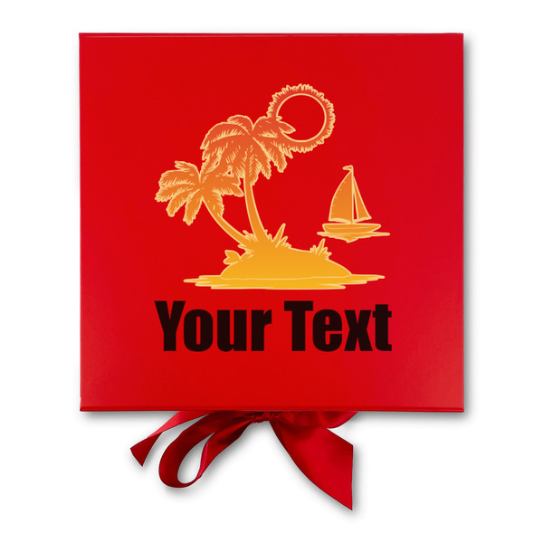 Tropical Sunset Gift Boxes with Magnetic Lid - Red - Approval