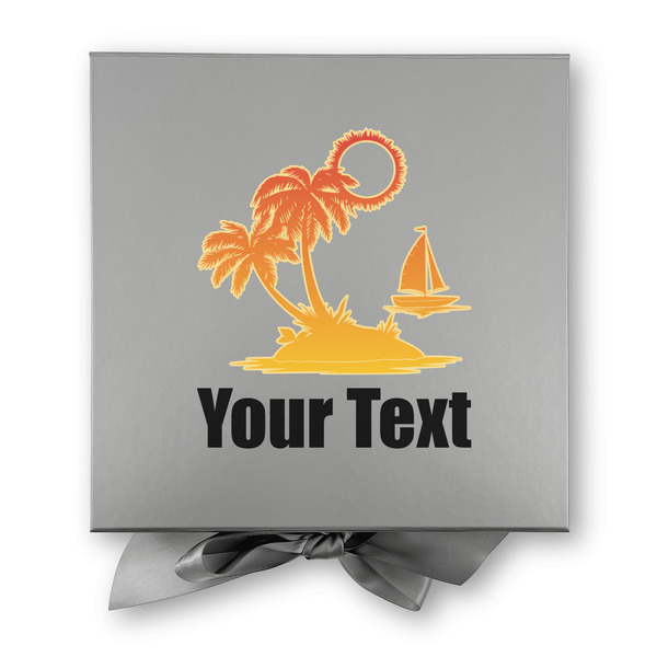 Tropical Sunset Gift Boxes with Magnetic Lid - Silver - Approval