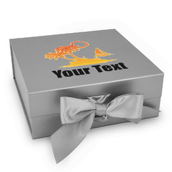 Tropical Sunset Gift Box with Magnetic Lid - Silver (Personalized)
