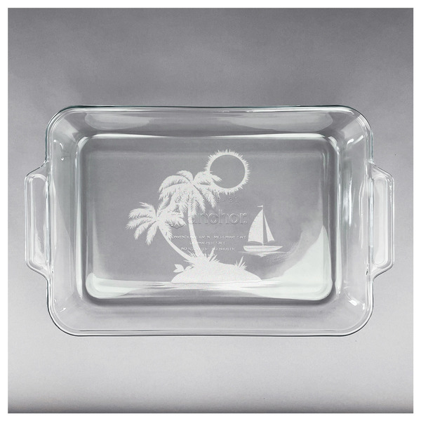 Tropical Sunset Glass Baking Dish - APPROVAL (13x9)