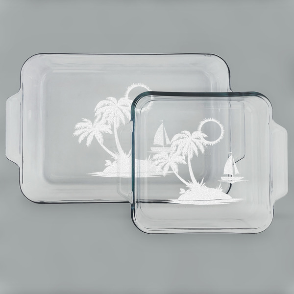 Tropical Sunset Glass Baking Dish Set - MAIN (set)