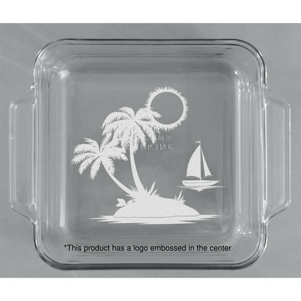 Tropical Sunset Glass Cake Dish - APPROVAL (8x8)