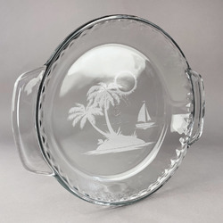 Tropical Sunset Glass Pie Dish - 9.5in Round