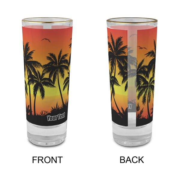 Tropical Sunset Glass Shot Glass - 2 oz - Single - APPROVAL