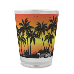 Tropical Sunset Glass Shot Glass - 1.5 oz - Set of 4 (Personalized)