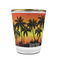Tropical Sunset Glass Shot Glass - With gold rim - FRONT
